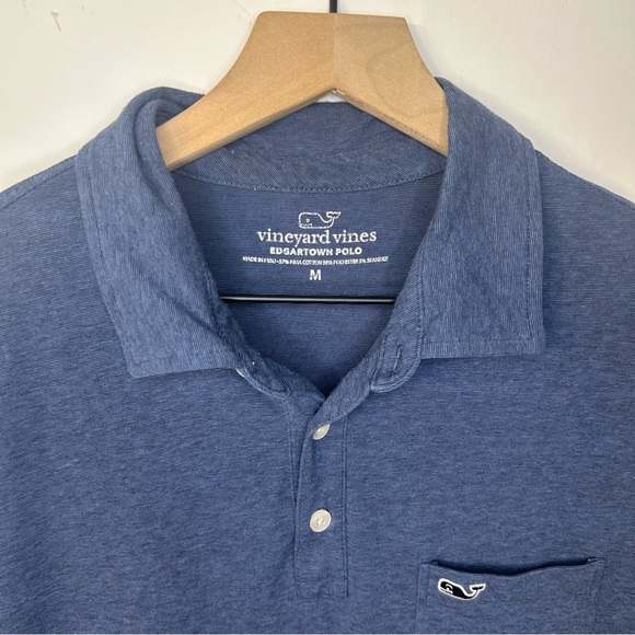 Vineyard Vines Blue Men’s Edgartown Polo Short Sleeve Shirt, Size Medium - Picture 2 of 6